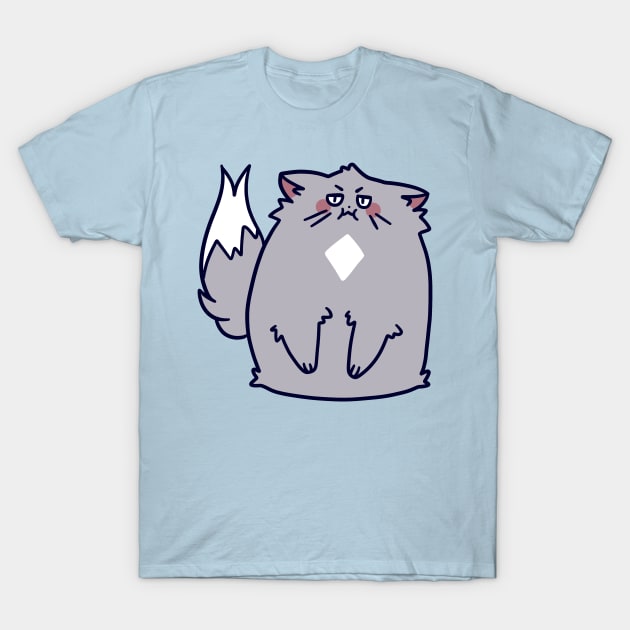 Cute Fat Fluffy Cat T-Shirt by saradaboru